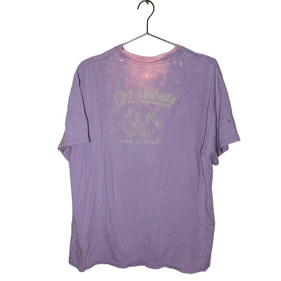 Vintage Harley Davidson Light Purple Bleached Metallic Letters Crewneck Size XL - Picture 7 of 10